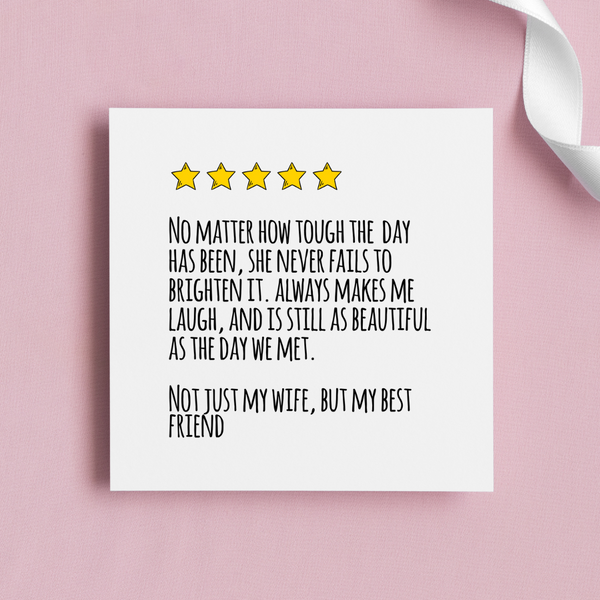 Custom Review Card with Star Rating - The Perfect Valentine's Card