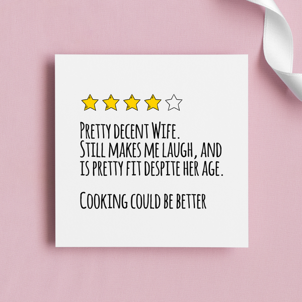 Custom Review Card with Star Rating - The Perfect Valentine's Card