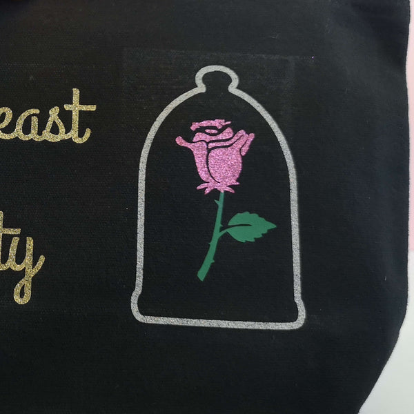 Cute Beauty and the Beast Makeup Bag