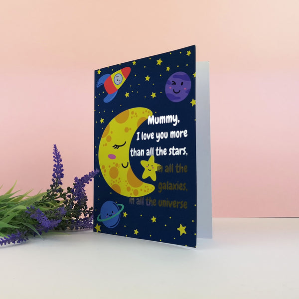 Adorable Hand Illustrated Mother's Day Foil Card