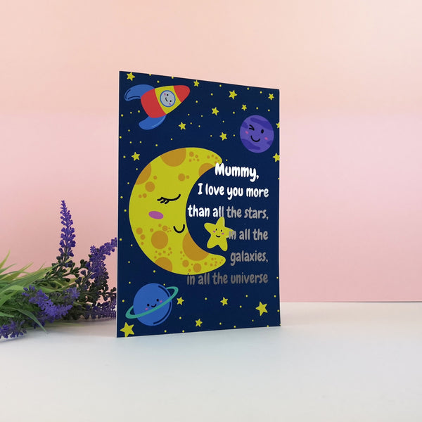 Adorable Hand Illustrated Mother's Day Foil Card