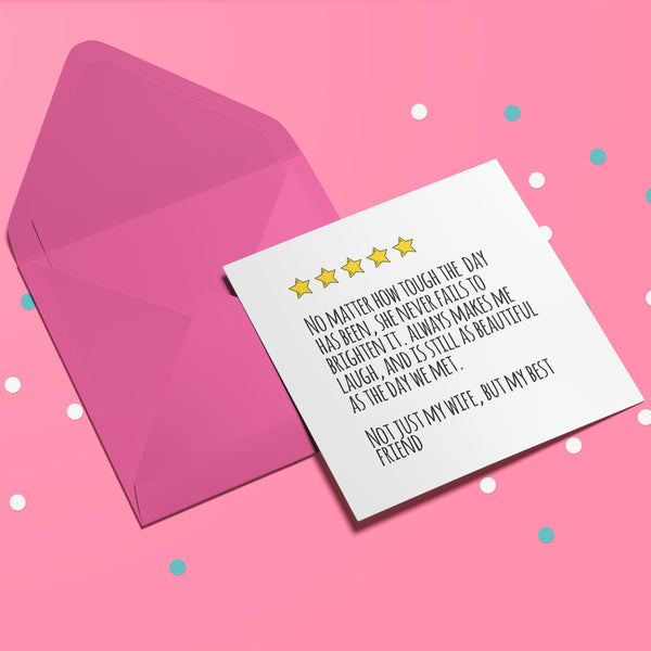 Custom Review Card with Star Rating - The Perfect Valentine's Card