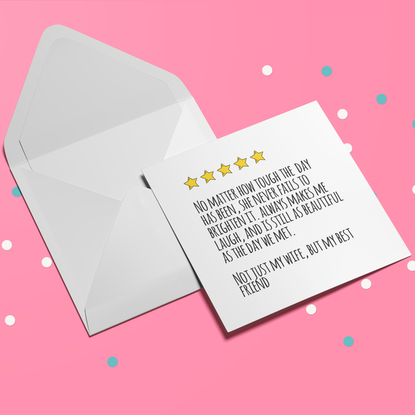 Custom Review Card with Star Rating - The Perfect Valentine's Card