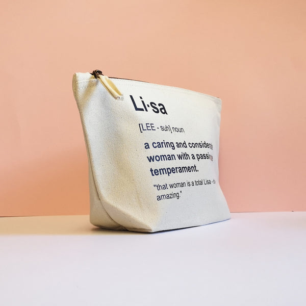 Personalised Makeup Bag - Custom Text