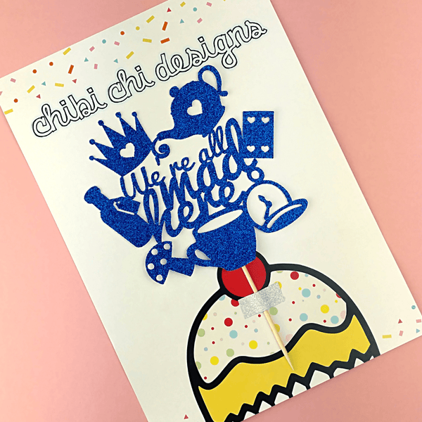 Alice in Wonderland Cake Topper Cake Toppers ChibiChiDesign