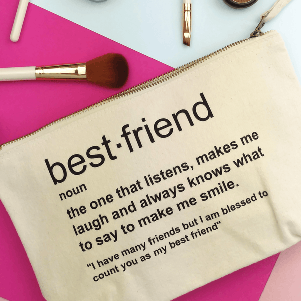Best Friend Makeup Bag - Personalised Personalised Makeup Bag ChibiChiDesign
