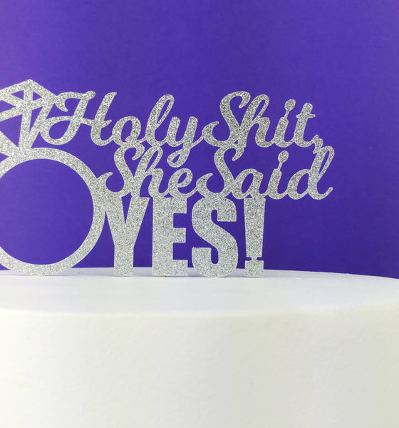 Cheeky Engagement Cake Topper Cake Toppers ChibiChiDesign