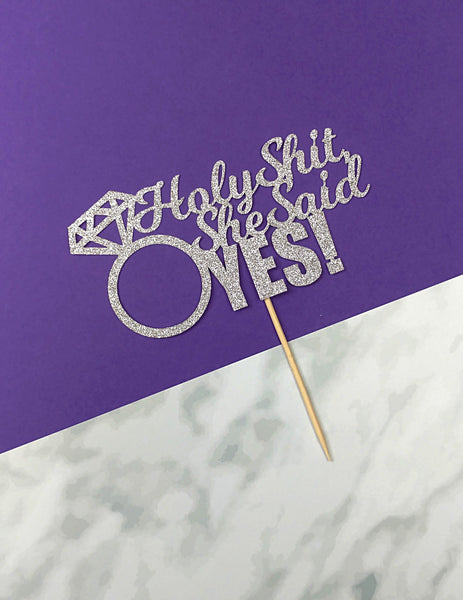 Cheeky Engagement Cake Topper Cake Toppers ChibiChiDesign
