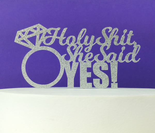 Cheeky Engagement Cake Topper Cake Toppers ChibiChiDesign