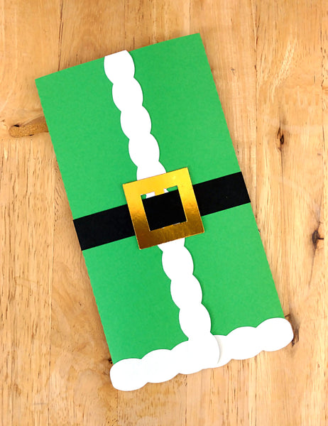 Santa Claus and Elf Gift Card Holder - Christmas Money Card