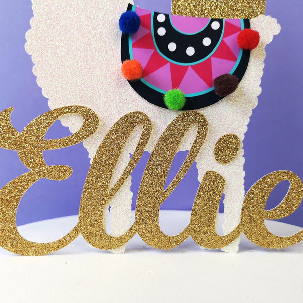 Custom Name Llama Cake Topper Name Cake Toppers ChibiChiDesign