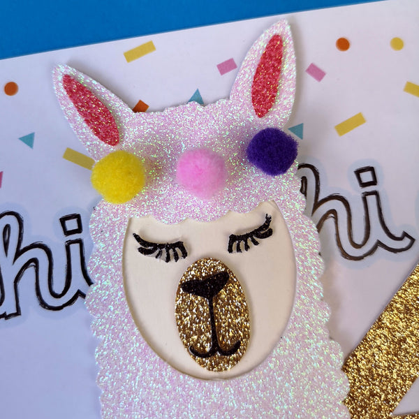 Custom Name Llama Cake Topper Name Cake Toppers ChibiChiDesign