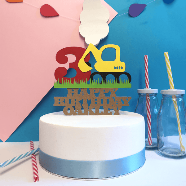 Personalized Digger Cake Topper | Chibichi Designs
