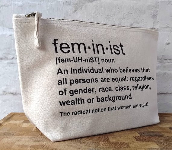 Feminist Canvas Makeup Bag - Girl Power & Women Empowerment Gift
