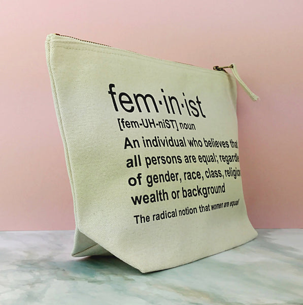 Feminist Canvas Makeup Bag - Girl Power & Women Empowerment Gift