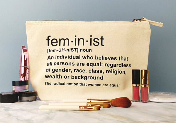 Feminist Canvas Makeup Bag - Girl Power & Women Empowerment Gift