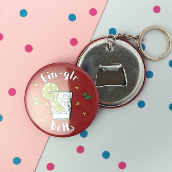 Gin Lover Gin-gle bells compact mirror Badges Chibi Chi Designs
