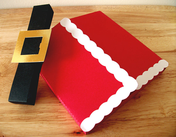 Holidays Christmas Santa CD and DS Sized Gift Box, Christmas Wrapping, Christmas Gift Box, Holiday Gift Box, Santa Gift Box ChibiChiDesign