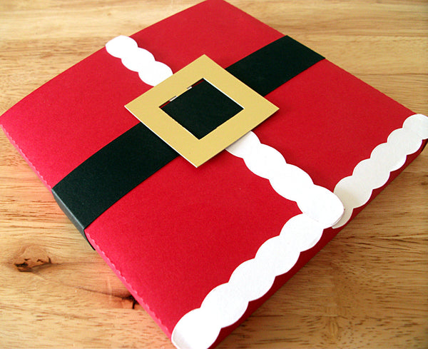 Holidays Christmas Santa CD and DS Sized Gift Box, Christmas Wrapping, Christmas Gift Box, Holiday Gift Box, Santa Gift Box ChibiChiDesign