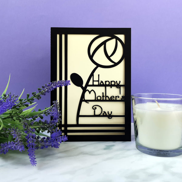 Mother's Day Paper Cut Card in an Art Deco Style Cards Chibi Chi Designs