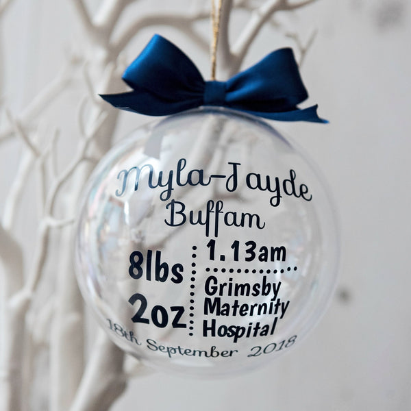 My first Christmas fillable bauble - fill with their newborn hospital keepsakes. Chibi Chi Designs