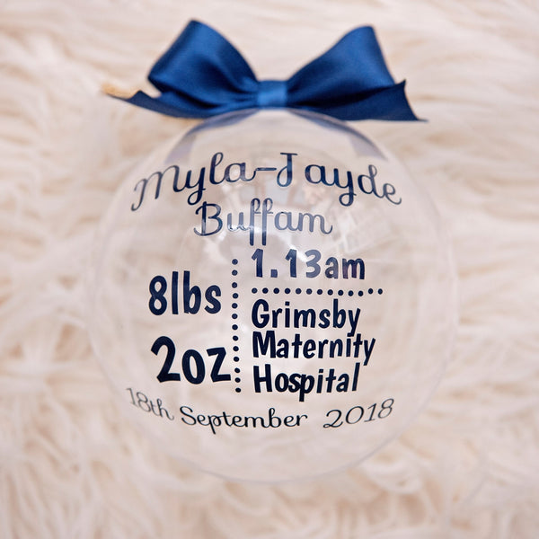 My first Christmas fillable bauble - fill with their newborn hospital keepsakes. Chibi Chi Designs