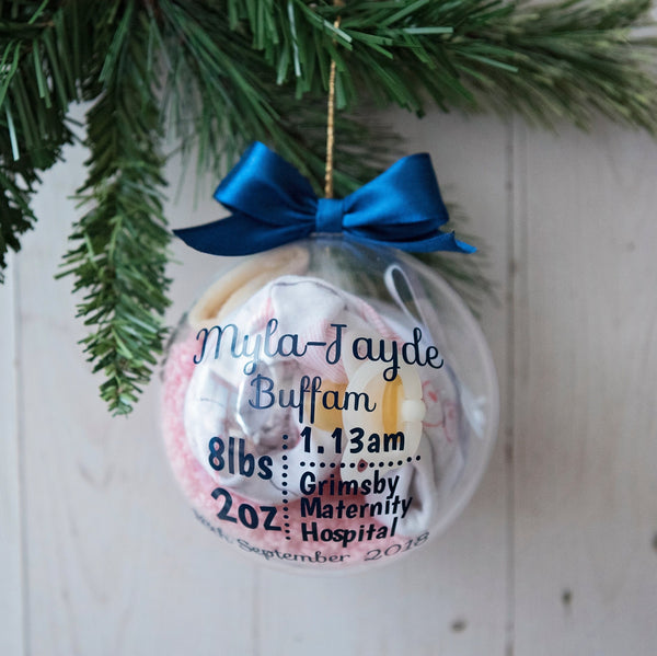 My first Christmas fillable bauble - fill with their newborn hospital keepsakes. Chibi Chi Designs