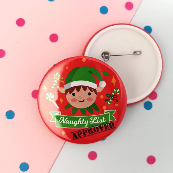 Naughty or Nice Badge Badges ChibiChiDesign