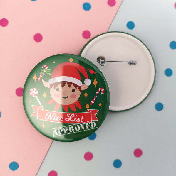 Naughty or Nice Badge Badges ChibiChiDesign