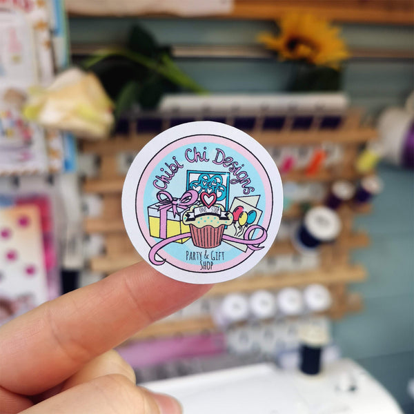 Packaging Stickers, Business Logo Stickers, Custom Logo Stickers, Round Stickers, Product Labels ChibiChiDesign