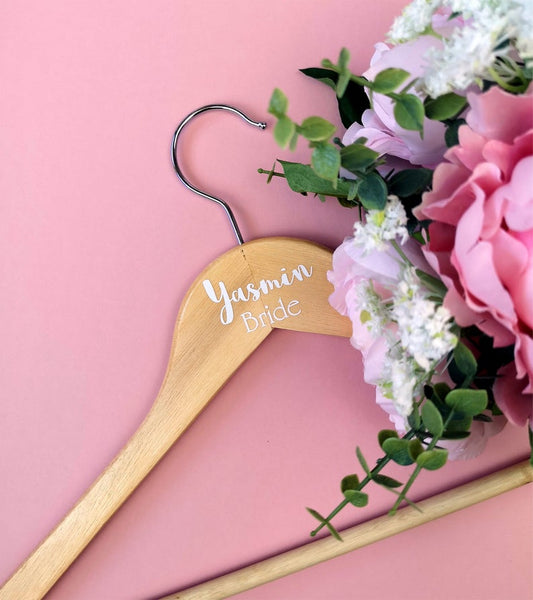 Personalised Bride Hanger Decals - Choose Your Colours Wedding Hangers Chibi Chi Designs
