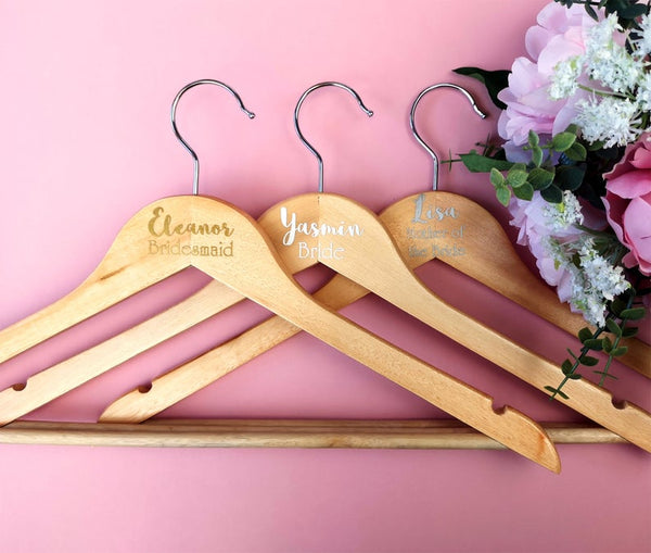 Personalised Bride Hanger Decals - Choose Your Colours Wedding Hangers Chibi Chi Designs
