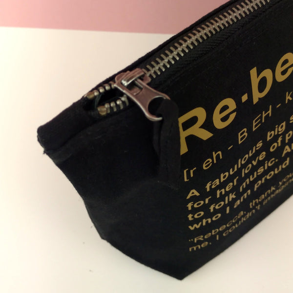 Personalised Bridesmaid Makeup Bag Personalised Makeup Bag ChibiChiDesign