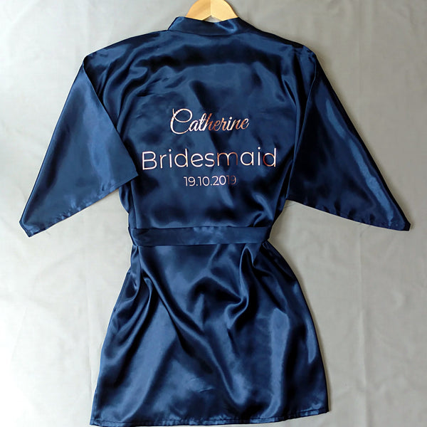 Personalised Bridesmaid Robes Robes ChibiChiDesign