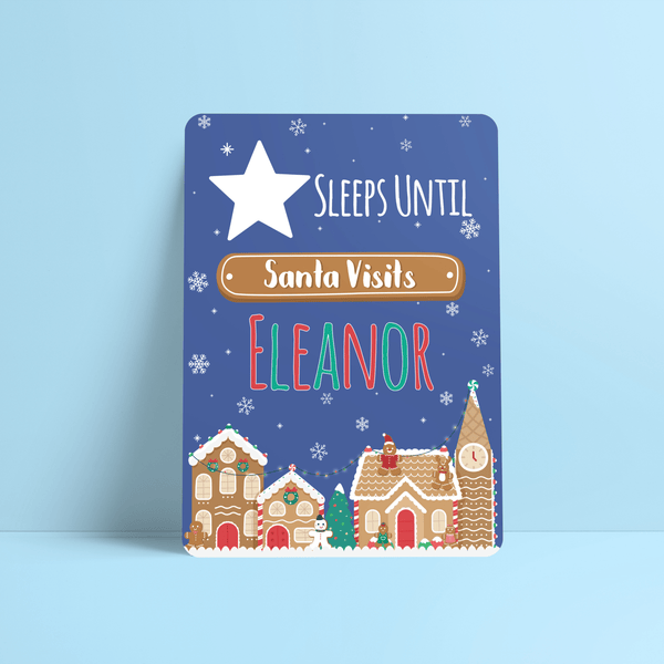 Personalised Christmas Countdown Sign christmas sign Chibi Chi Designs
