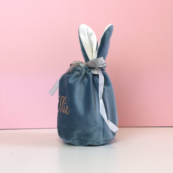 Personalised Easter Bunny Fabric Gift Bag Tote Bags ChibiChiDesign
