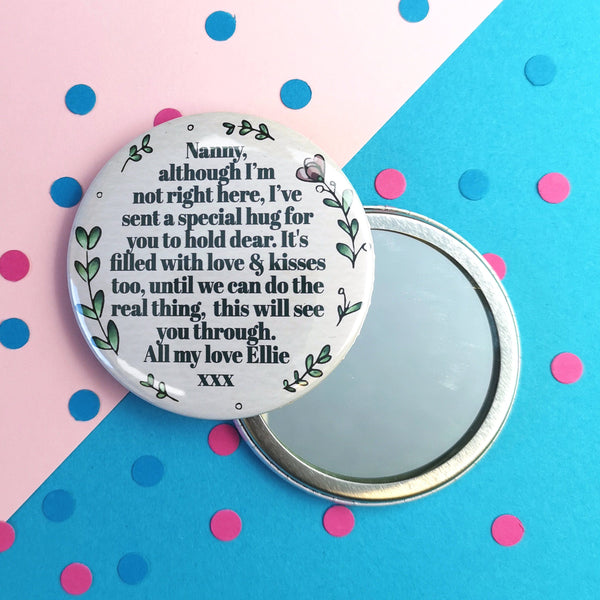 Personalised Pocket Hug Gift Badges ChibiChiDesign