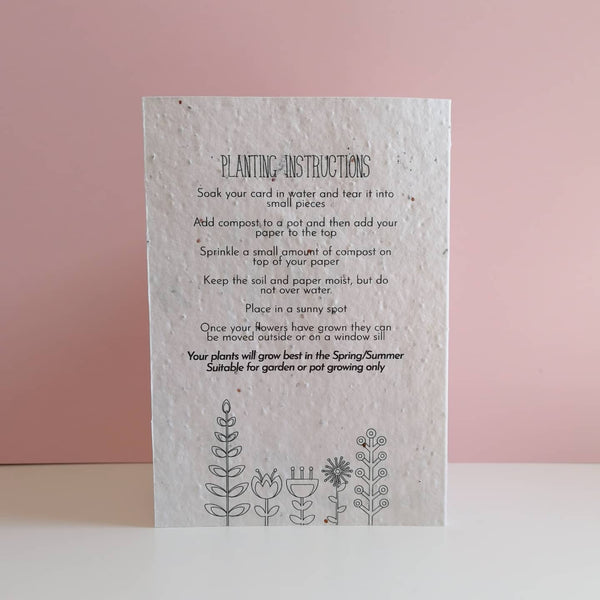 Plantable Card - Thank You Teacher, Personalised with Name Cards Chibi Chi Designs