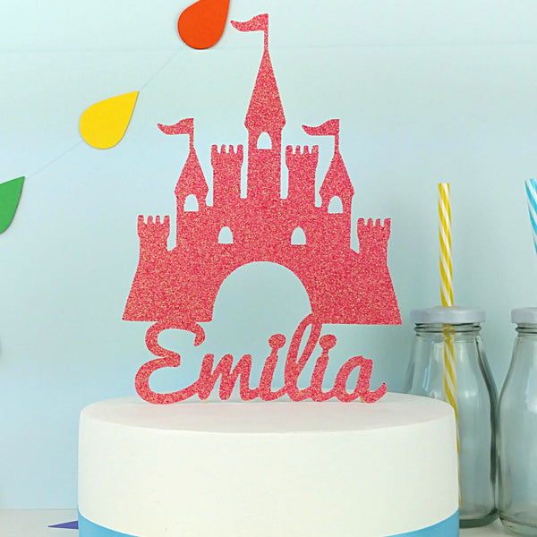 Princess Castle Name Cake Topper Name Cake Toppers ChibiChiDesign