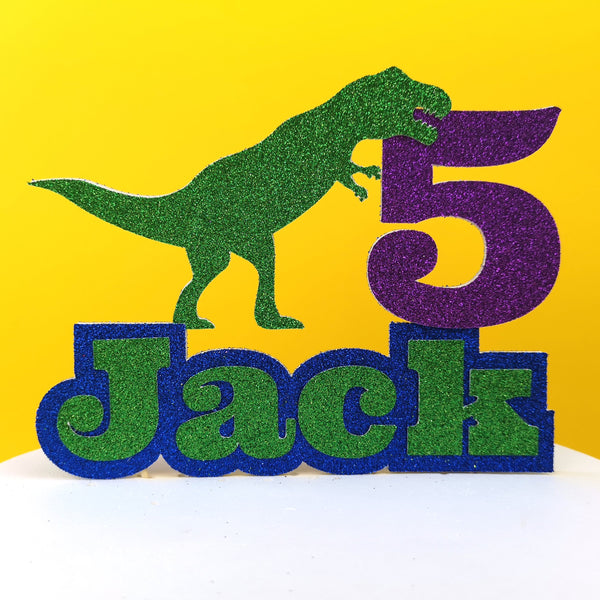 T Rex Personalised Dinosaur Cake Topper Cake Toppers ChibiChiDesign