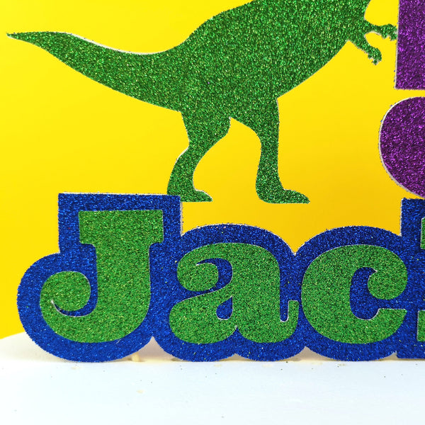 T Rex Personalised Dinosaur Cake Topper Cake Toppers ChibiChiDesign