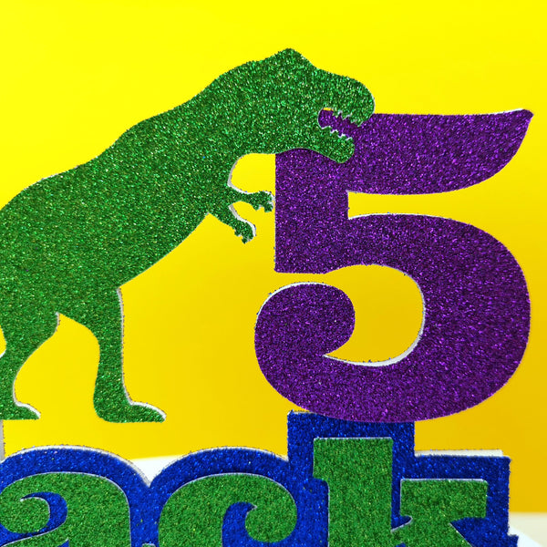 T Rex Personalised Dinosaur Cake Topper Cake Toppers ChibiChiDesign
