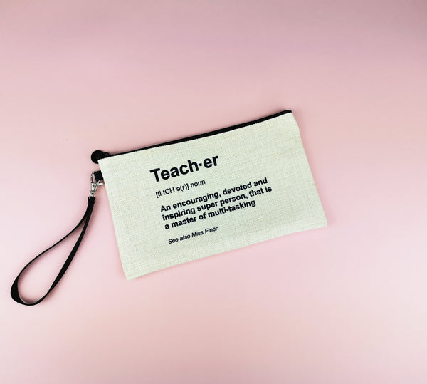Teacher Book Bag and Pencil Case Gift Set Tote Bags ChibiChiDesign