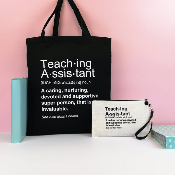 Teacher Book Bag and Pencil Case Gift Set Tote Bags ChibiChiDesign