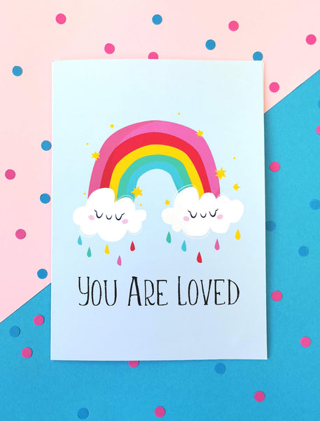 Thinking of You Card and Pocket Mirror Gift Badges Chibi Chi Designs