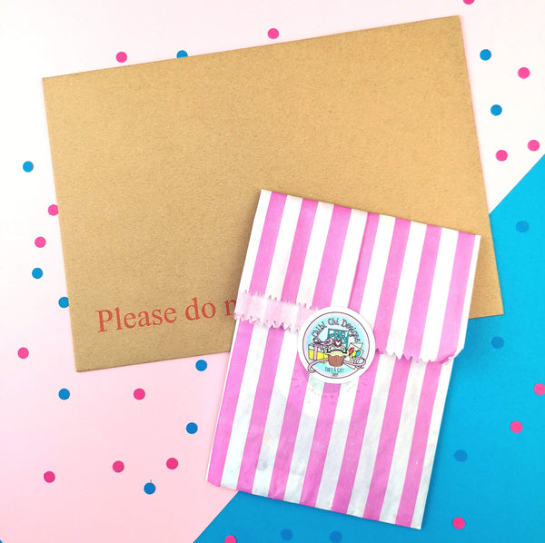 Thinking of You Card and Pocket Mirror Gift Badges Chibi Chi Designs