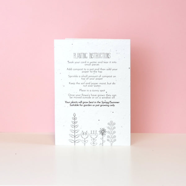 Unique Mothers Day Cards, made from Plantable Seed Card Cards Chibi Chi Designs