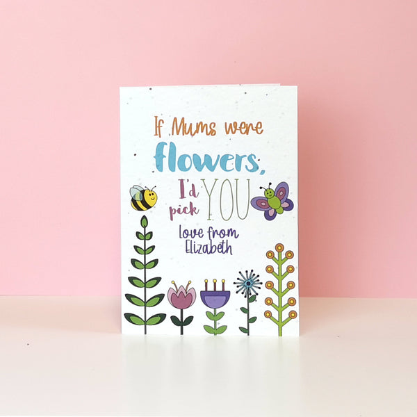 Unique Mothers Day Cards, made from Plantable Seed Card Cards Chibi Chi Designs