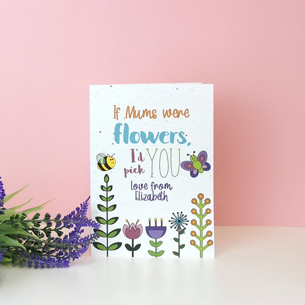 Unique Mothers Day Cards, made from Plantable Seed Card Cards Chibi Chi Designs