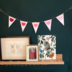 Adorable Valentine's Hearts Bunting Freebie